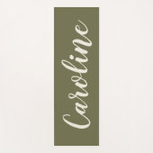 Minimalistische Kalligrafie Personalisierter Name  Yogamatte (Vorderseite)