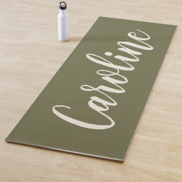 Minimalistische Kalligrafie Personalisierter Name  Yogamatte