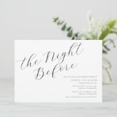 Minimalistische Kalligrafie Probe Abendessen Einla Einladung (Stehend Vorderseite)