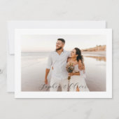 Minimalistische Kalligrafie Probe Abendessen Einla Einladung (Rückseite)