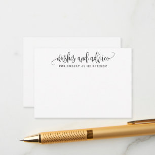 Minimalistische Kalligrafie-Rückkaufwünsche Hinweiskarte