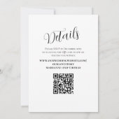 Minimalistische Kalligrafie-Schrift Einladung (Rückseite)