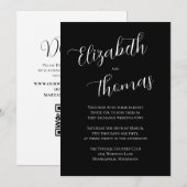 Minimalistische Kalligrafie-Schrift Einladung (Vorne/Hinten)