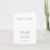 Minimalistische Kalligrafie-Schrift zur Hochzeitss Ankündigung (Vorderseite)