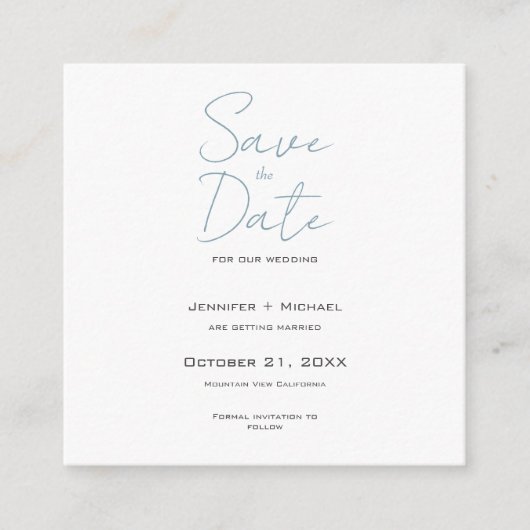 Minimalistische Kalligrafie-Schrift zur Hochzeitss Begleitkarte (Vorderseite)