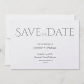 Minimalistische Kalligrafie-Schrift zur Hochzeitss Save The Date (Vorderseite)
