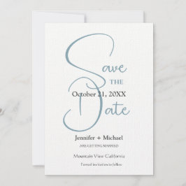 Minimalistische Kalligrafie-Schrift zur Hochzeitss Save The Date