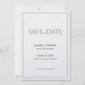 Minimalistische Kalligrafie-Schrift zur Hochzeitss Save The Date (Vorderseite)