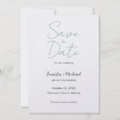 Minimalistische Kalligrafie-Schrift zur Hochzeitss Save The Date (Vorderseite)