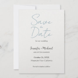 Minimalistische Kalligrafie-Schrift zur Hochzeitss Save The Date