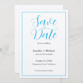 Minimalistische Kalligrafie-Schrift zur Hochzeitss Save The Date (Vorne/Hinten)