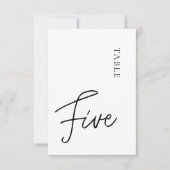 Minimalistische Kalligrafie Schwarz-weiße Tabelle Einladung (Vorderseite)