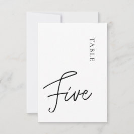 Minimalistische Kalligrafie Schwarz-weiße Tabelle  Einladung