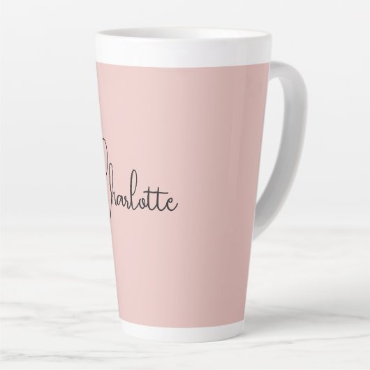 Minimalistische Kalligrafie Script Name Rose Gold Milchtasse (Rechte Ecke)