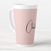 Minimalistische Kalligrafie Script Name Rose Gold Milchtasse (Linke Ecke)