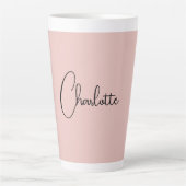 Minimalistische Kalligrafie Script Name Rose Gold Milchtasse (Vorderseite)