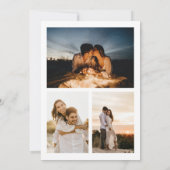 Minimalistische Kalligrafie Script QR Code 3 Foto  Save The Date (Rückseite)