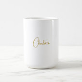 Minimalistische Kalligrafie-Skriptname Gold-Farbe Kaffeetasse (Mittel)