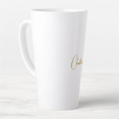 Minimalistische Kalligrafie-Skriptname Gold-Farbe Milchtasse (Linke Ecke)