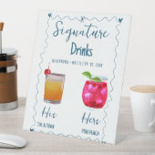 Minimalistische Kalligrafie Unterschrift Trinkehe Sockelschild (In Situ)