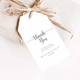 Minimalistische Kalligrafie Wedding Silver Vielen  Geschenkanhänger