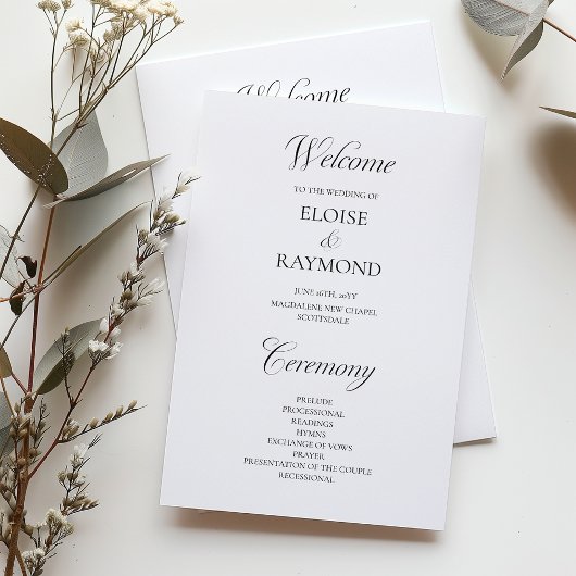 Minimalistische Kalligrafie-White-Wedding