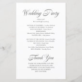 Minimalistische Kalligrafie-White-Wedding (Rückseite)