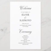 Minimalistische Kalligrafie-White-Wedding (Vorderseite)