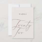 Minimalistische Kalligraphie 22 Tischnummern (Vorderseite)