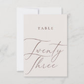 Minimalistische Kalligraphie 23 Tischnummern (Vorderseite)