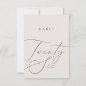 Minimalistische Kalligraphie 26 Tischnummern (Rückseite)