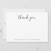 Minimalistische Kalligraphie aus der Familie Mitteilungskarte (Vorderseite)