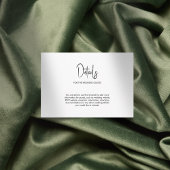 Minimalistische Kalligraphie Begleitkarte