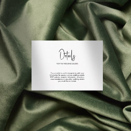 Minimalistische Kalligraphie Begleitkarte