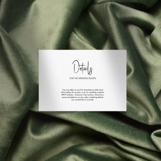 Minimalistische Kalligraphie Begleitkarte