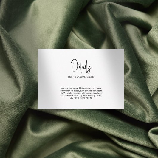 Minimalistische Kalligraphie Begleitkarte