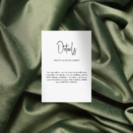 Minimalistische Kalligraphie Begleitkarte