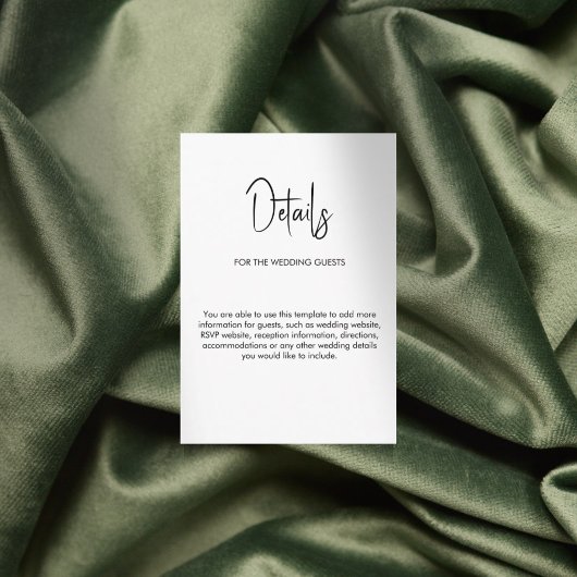 Minimalistische Kalligraphie Begleitkarte