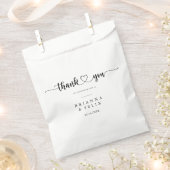 Minimalistische Kalligraphie Danke Hochzeit Geschenktütchen (Ausgeschnitten)