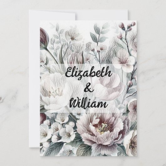 Minimalistische Kalligraphie Einladung (Vorderseite)