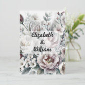 Minimalistische Kalligraphie Einladung (Stehend Vorderseite)