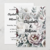 Minimalistische Kalligraphie Einladung (Vorne/Hinten)