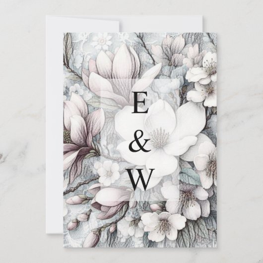 Minimalistische Kalligraphie Einladung (Vorderseite)