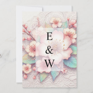 Minimalistische Kalligraphie Einladung