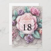 Minimalistische Kalligraphie Einladung (Vorne/Hinten)