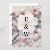 Minimalistische Kalligraphie Einladung (Vorne/Hinten)