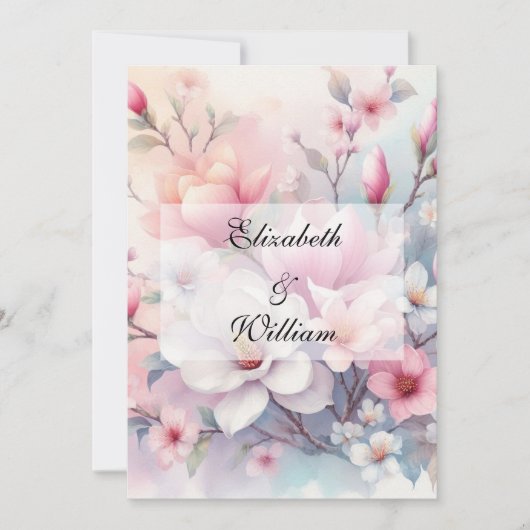 Minimalistische Kalligraphie Einladung (Vorderseite)