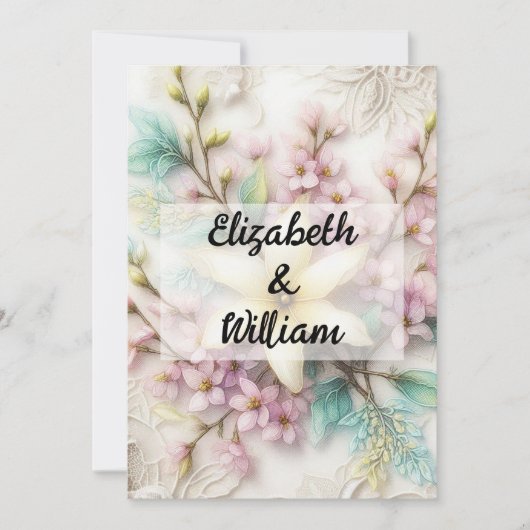 Minimalistische Kalligraphie Einladung (Vorderseite)