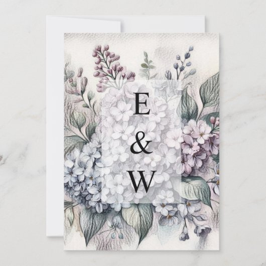 Minimalistische Kalligraphie Einladung (Vorderseite)