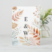 Minimalistische Kalligraphie Einladung (Stehend Vorderseite)